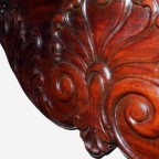 Киевница с зеркалом настенная на 8 киев с полками для шаров, массив красного дерева, 200х120 см, Индонезия, (4505-029)