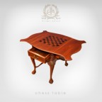 Стол для настольных игр раскладной из массива красного дерева/махагон (MJ-466)