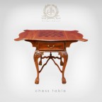 Стол для настольных игр раскладной из массива красного дерева/махагон (MJ-466)