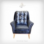 Кресло классическое с подушкой, велюр, массив дуба | модель Asos