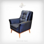 Кресло классическое с подушкой, велюр, массив дуба | модель Asos
