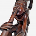 Статуетка з тікового дерева Дівчина з сопілкою 19х33 (AB-003) Індонезія