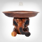 Деревянная статуэтка-тарелка "Слон"