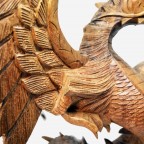 Статуэтка деревянная Дракон, массив тика, 30х25 см, Индонезия (FD-1011)