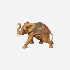 Статуетка різьблена Слон з килимком, тікове дерево, 43х31х22 см, Індонезія (FS-001)