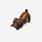 Статуетка фігурка собаки Французький бульдог 5х8 см тікове дерево (АВ-70) 