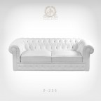Кожаный диван, массив сосны, белый, Chester, B-258, Китай