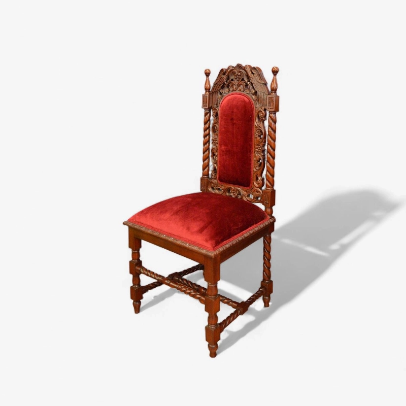 Стілець різьблений KRS-255 масив червоного дерева Індонезія