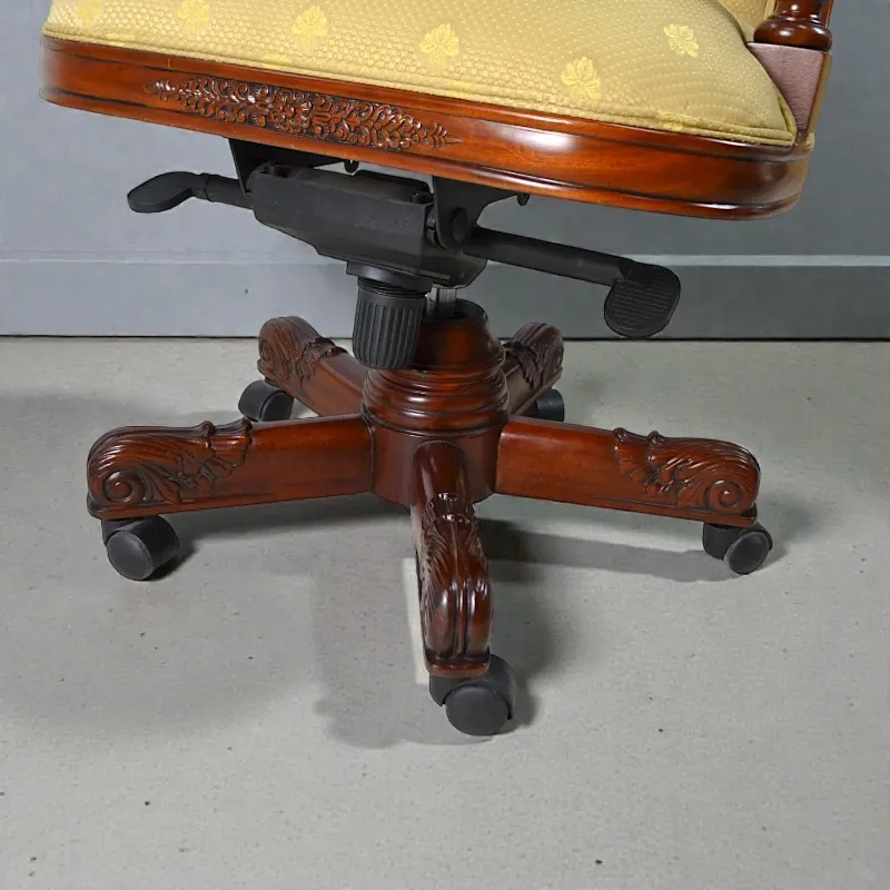 Крісло офісне жовте (1401-034) червоне дерево Індонезія 