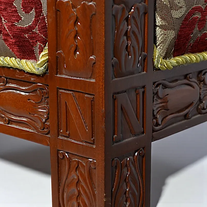 Крісло - трон Наполеона (1101-009) червоне дерево Індонезія 