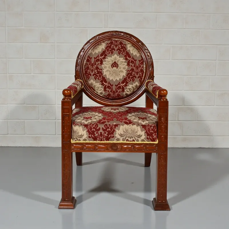 Крісло - трон Наполеона (1101-009) червоне дерево Індонезія 