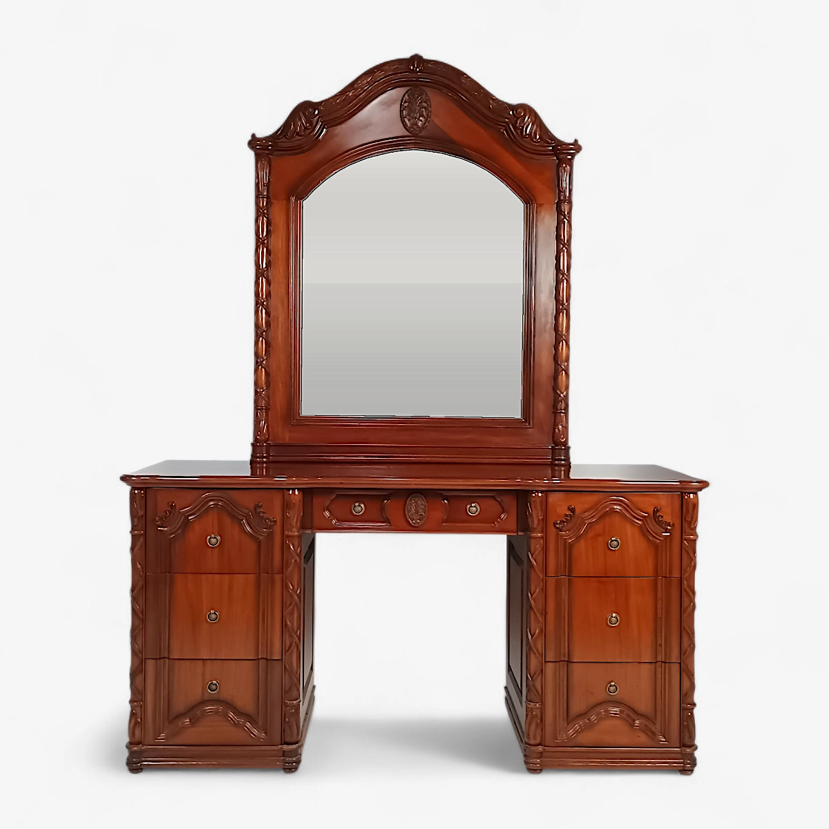 Туалетний стіл з дзеркалом (4102-087) червоне дерево Індонезія