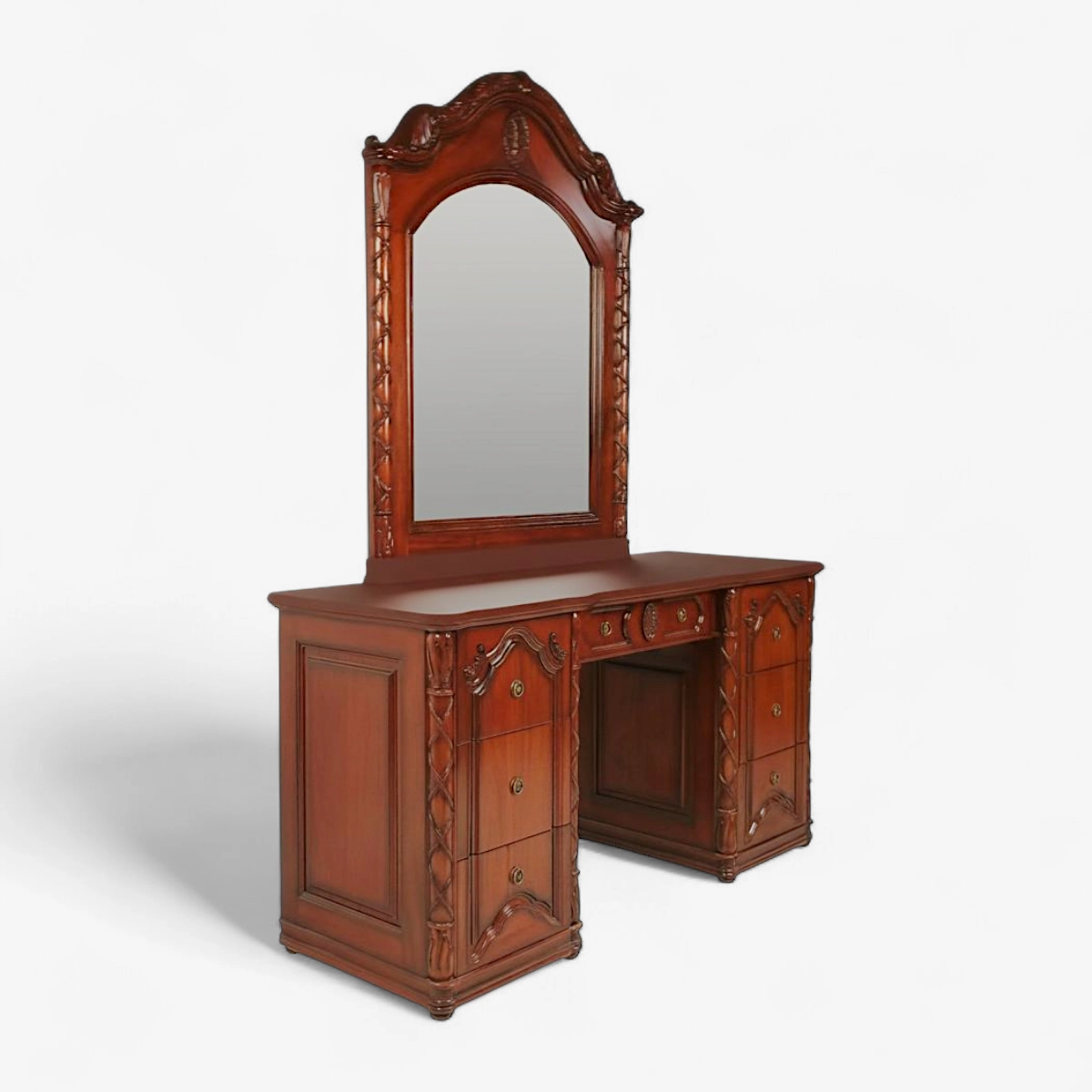 Туалетний стіл з дзеркалом (4102-087) червоне дерево Індонезія