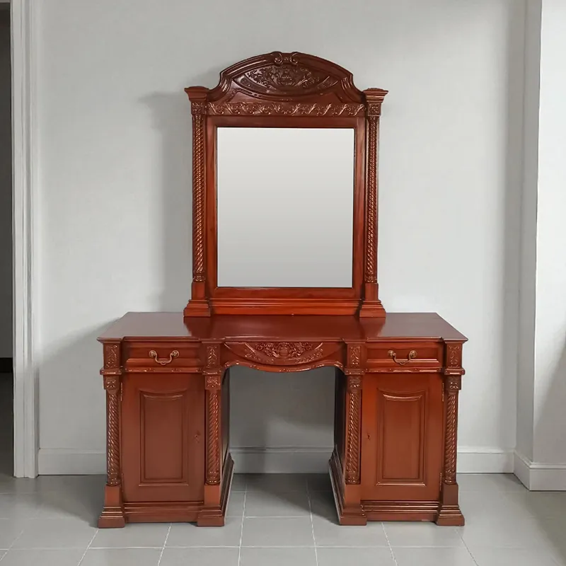 Туалетний стіл з дзеркалом Empire (2201-018) червоне дерево Індонезія