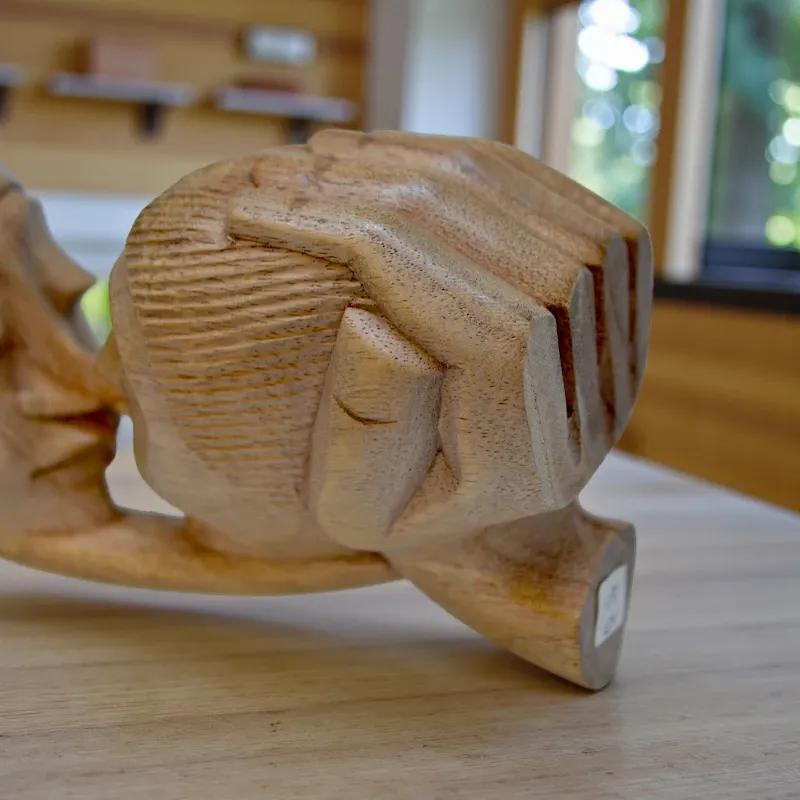 Статуэтка абстракция Влюбленная Пара (AB-61) 24х10 см дерево Индонезия