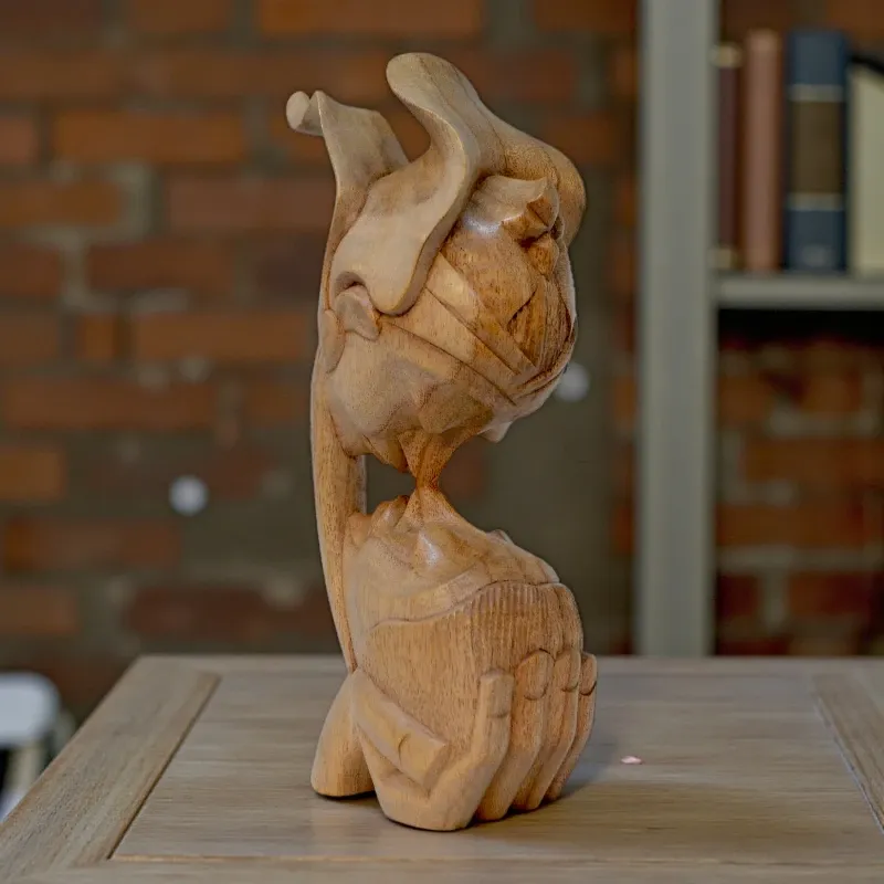 Статуетка абстракція Закохана Пара (AB-61) 24х10 см дерево Індонезія