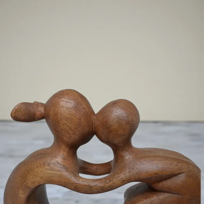 Статуэтка абстракция Мать с ребенком (BS-60) 17х31 см тиковое дерево Индонезия