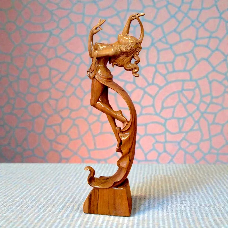 Статуетка дерев'яна Танцююча дівчина (FB-123) підлогова, 100 см, Індонезія