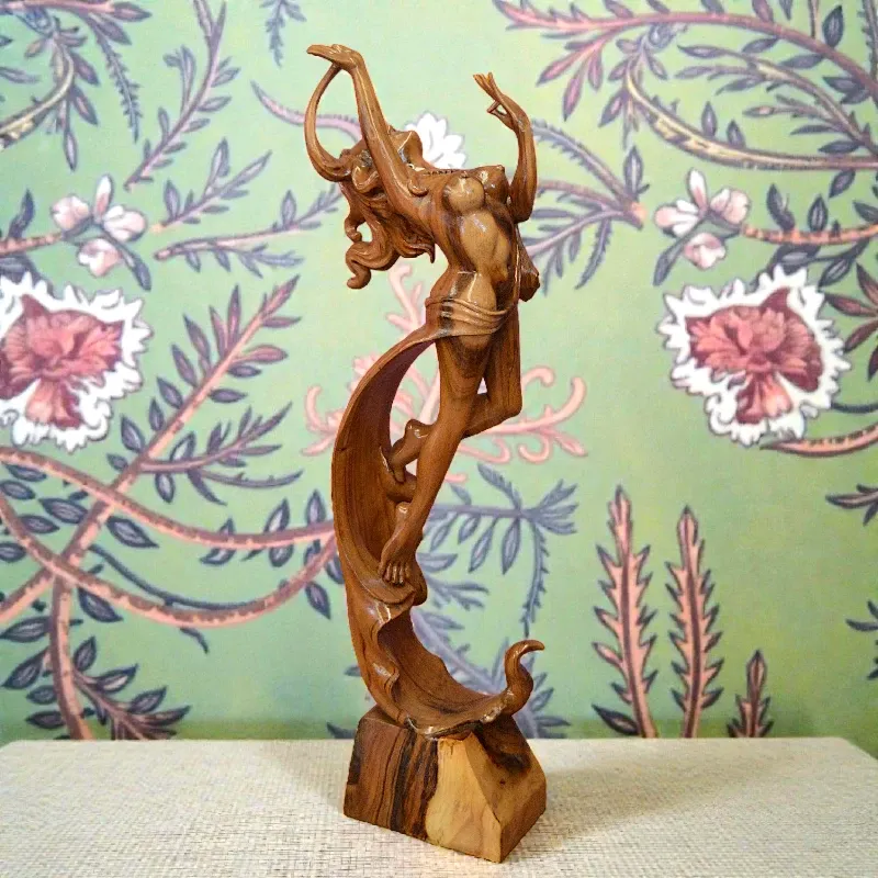 Статуетка дерев'яна Танцююча дівчина (FB-123) підлогова, 100 см, Індонезія