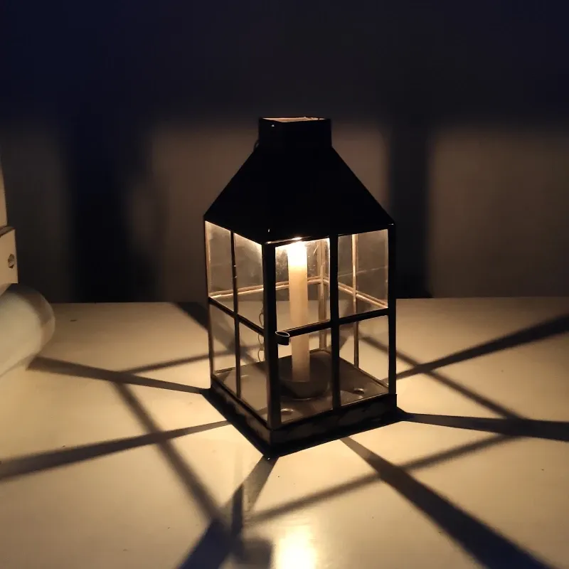 Підсвічник-ліхтар Ретро (K-42) латунь, чорний 15x29 см Індонезія