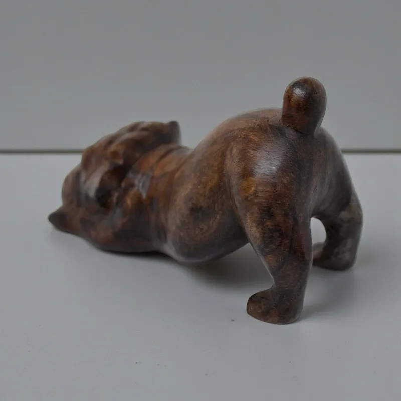 Статуетка Французький бульдог АВ-70 5х8 см тікове дерево 