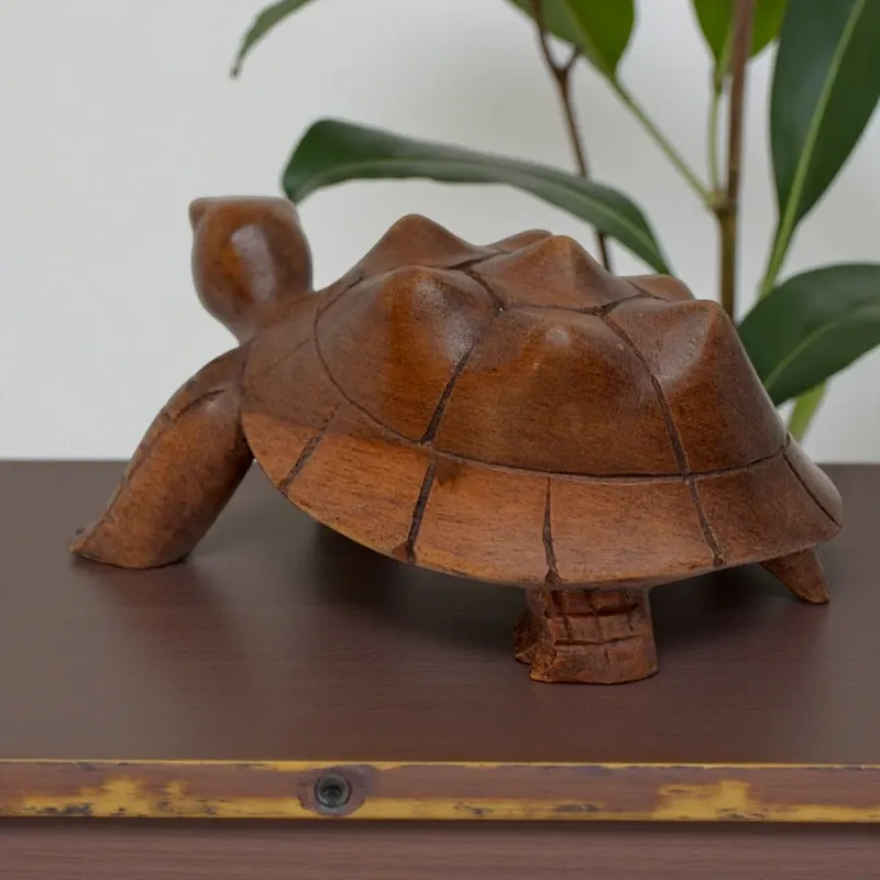 Статуетка дерев'яна Черепаха FH-0069 12х7 см тік Індонезія