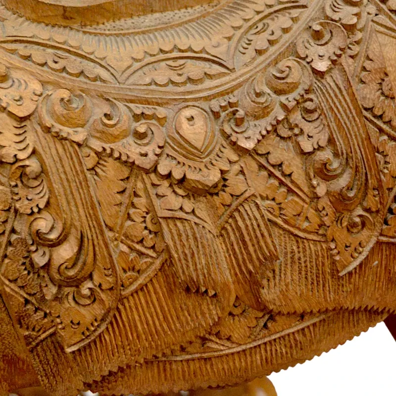 Статуя різьблена Кінь зі збруєю (FL-132) тікове дерево 70 см Індонезія