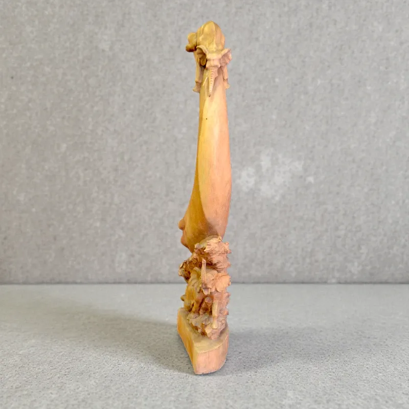 Статуетка Слони на бивні (FL-49) тікове дерево 103 см Індонезія