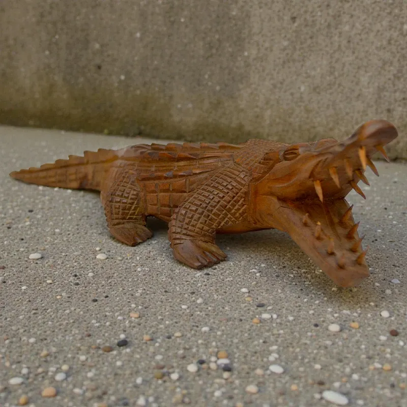 Статуетка дерев'яна Крокодил FS-002 31х8 см Індонезія 