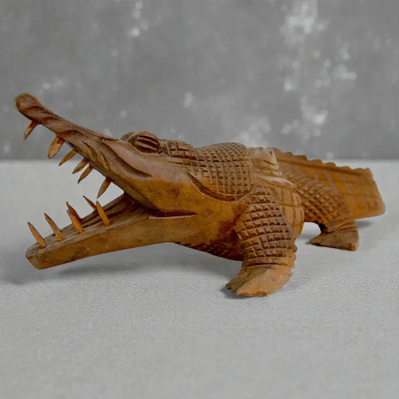 Статуетка дерев'яна Крокодил FS-002 31х8 см Індонезія 