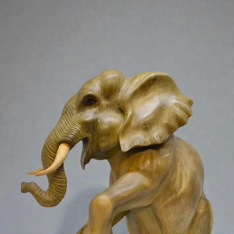 Статуетка дерев'яна Слон сидить FS-036 палісандр 25х30 см Індонезія 