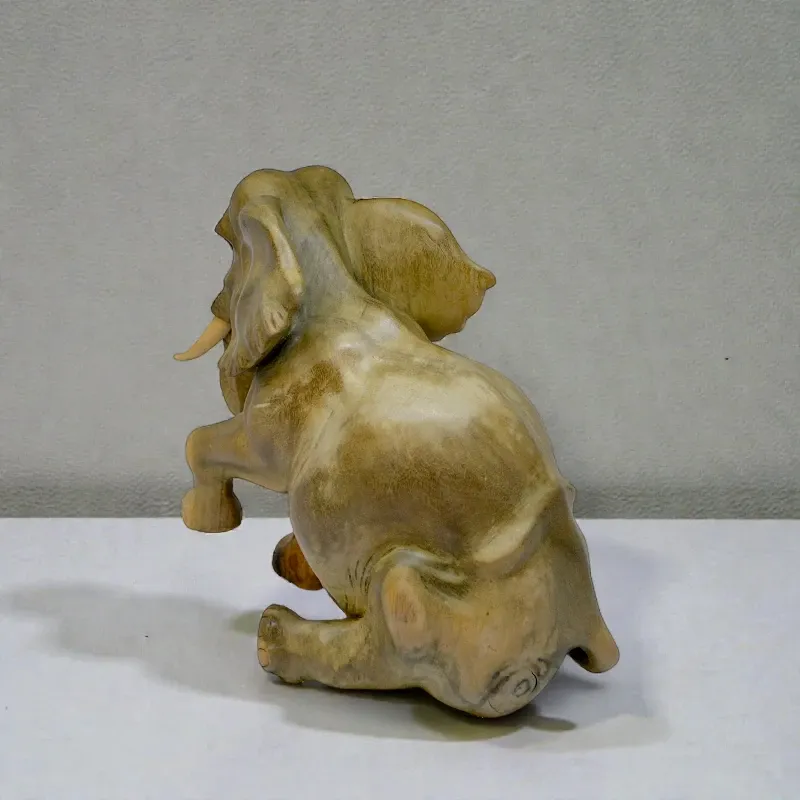 Статуетка дерев'яна Слон сидить FS-036 палісандр 25х30 см Індонезія 