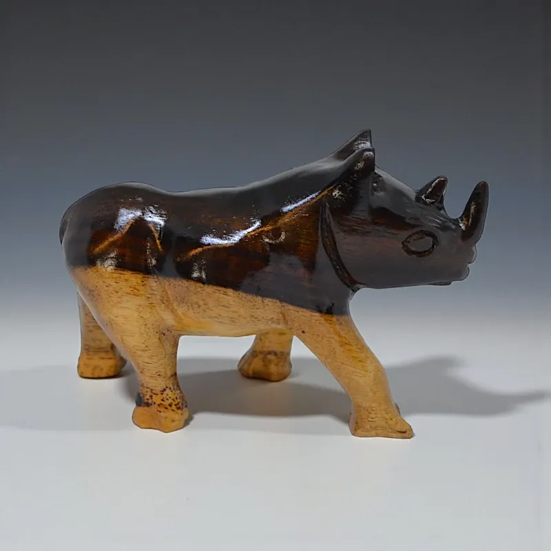 Статуетка Носоріг 10х6 см тікове дерево Індонезія (K-54)