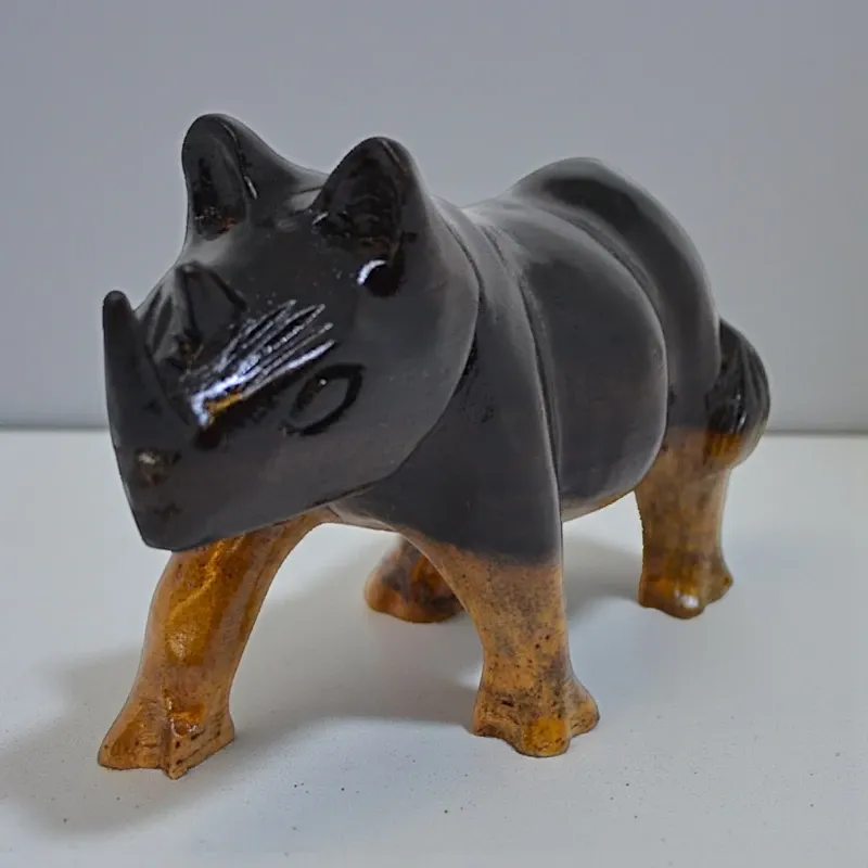 Статуэтка Носорог 10х6 см тиковое дерево Индонезия (K-54)