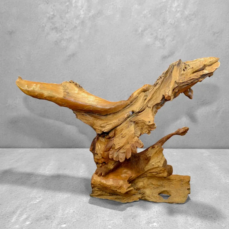 Статуя з корчі Орел та лев (K-64) підлогова Індонезія