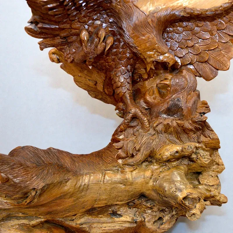 Статуя з корчі Орел та лев (K-64) підлогова Індонезія