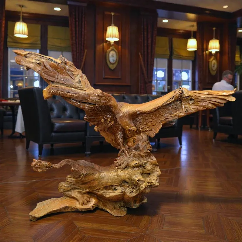 Статуя з корчі Орел та лев (K-64) підлогова Індонезія