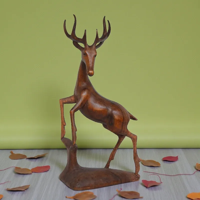 Статуетка Лань (FL-004) 30х14 см тікове дерево Індонезія 