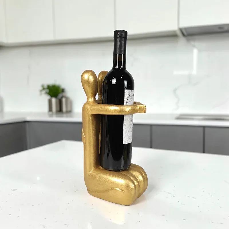 Підставка дерев'яна під пляшку Пара (AB-26G) золотистий