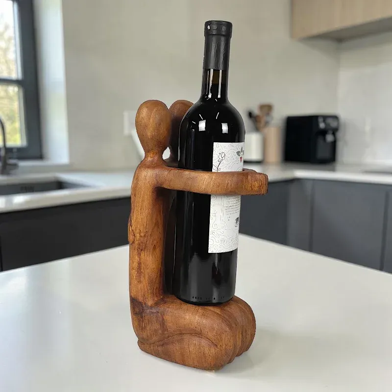 Тримач дерев'яний під пляшку Пара (AB-26) тік Індонезія 