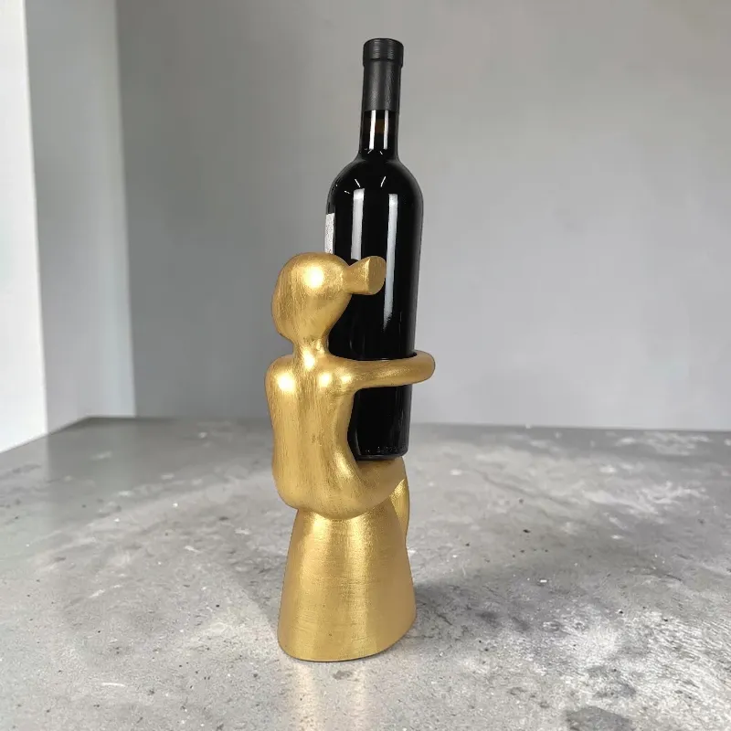 Підставка дерев'яна для пляшки Дівчина (AB-28G) золотистий