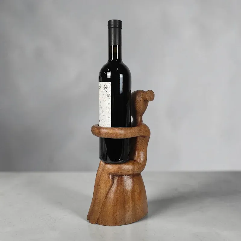 Дерев'яна підставка під винну пляшку Дівчина (AB-28), тік, Індонезія