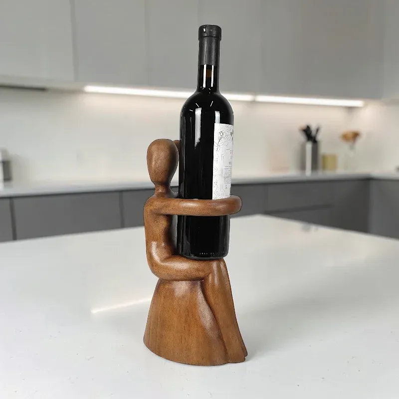 Дерев'яна підставка під винну пляшку Дівчина (AB-28), тік, Індонезія