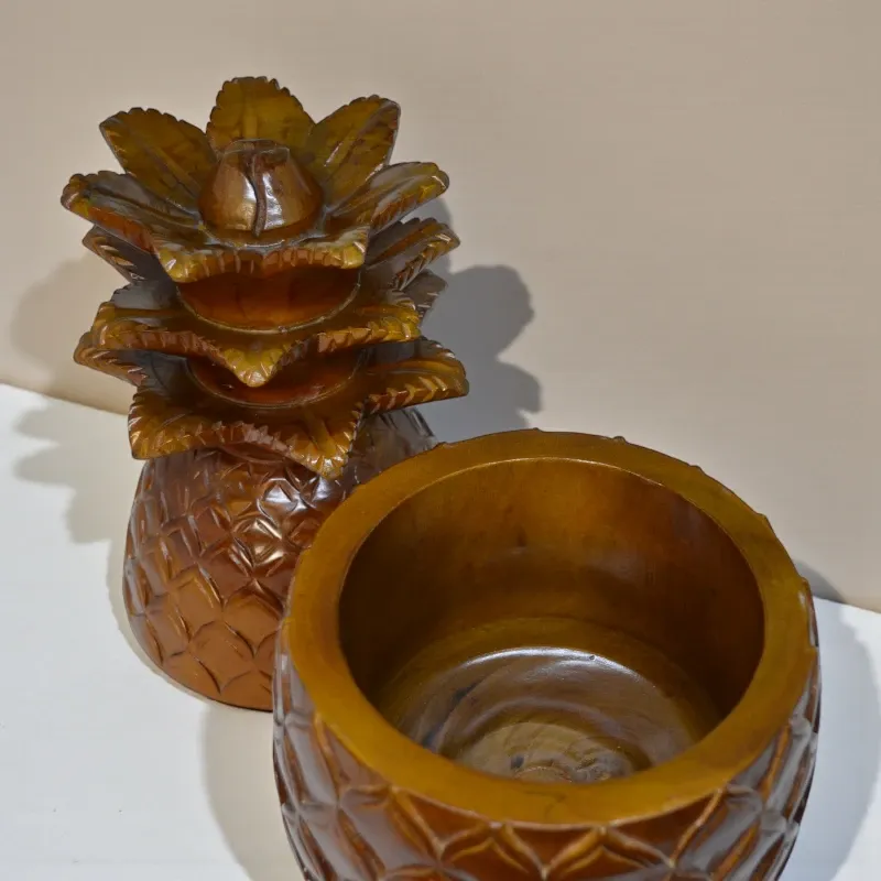 Скринька дерев'яна Ананас (K-75) тікове дерево 30х16 см Індонезія 