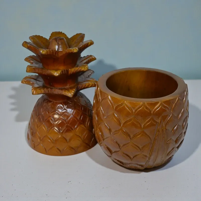 Скринька дерев'яна Ананас (K-75) тікове дерево 30х16 см Індонезія 