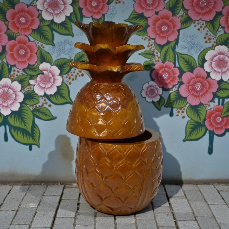 Скринька дерев'яна Ананас (K-75) тікове дерево 30х16 см Індонезія 