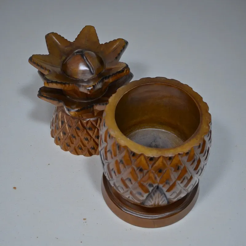 Скринька дерев'яна Ананас К-751 тікове дерево 30х13 см Індонезія