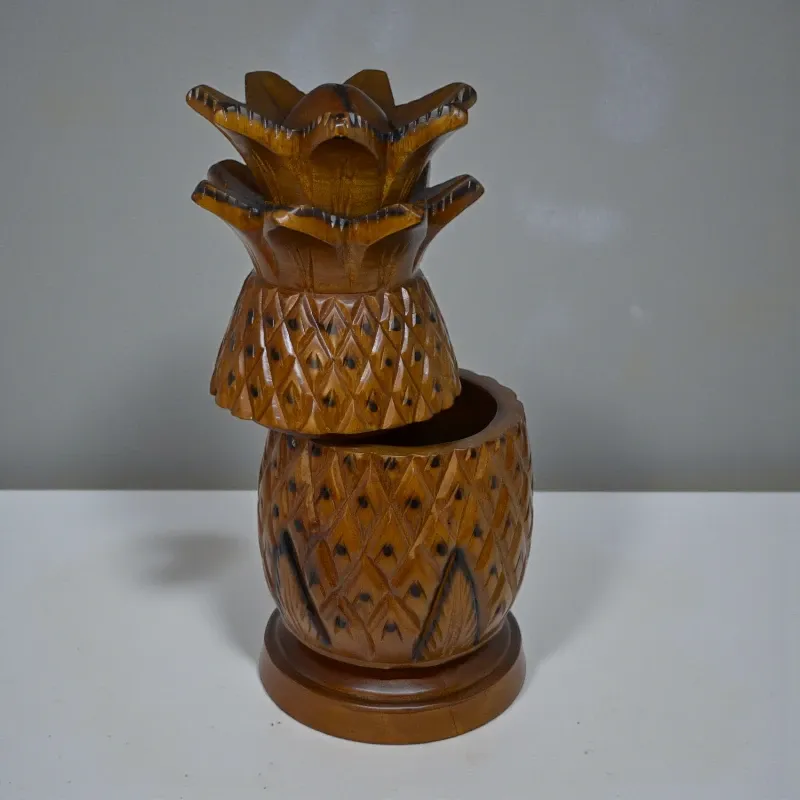 Скринька дерев'яна Ананас К-751 тікове дерево 30х13 см Індонезія