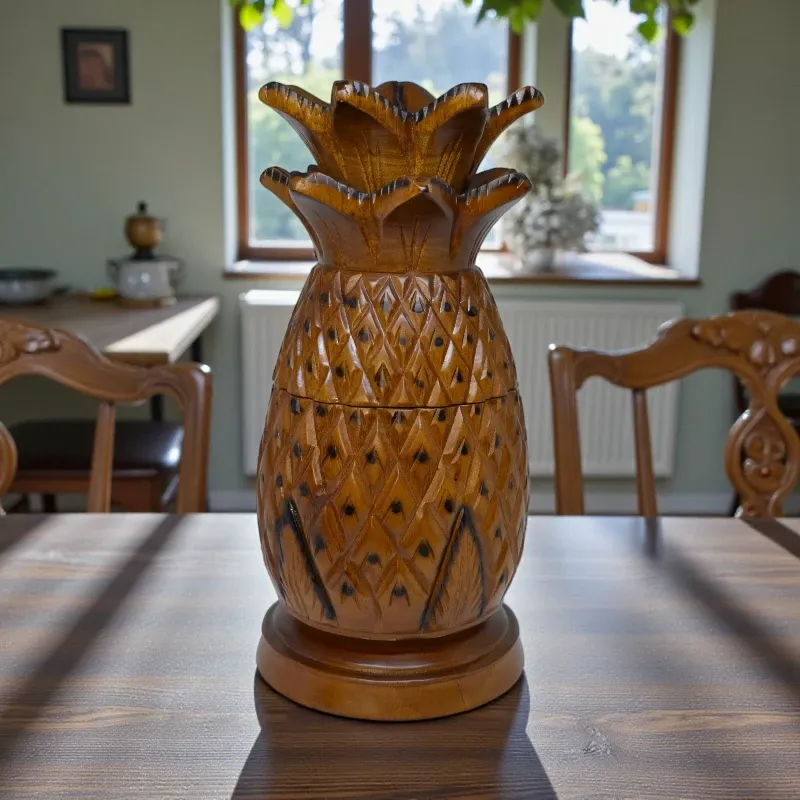 Скринька дерев'яна Ананас К-751 тікове дерево 30х13 см Індонезія