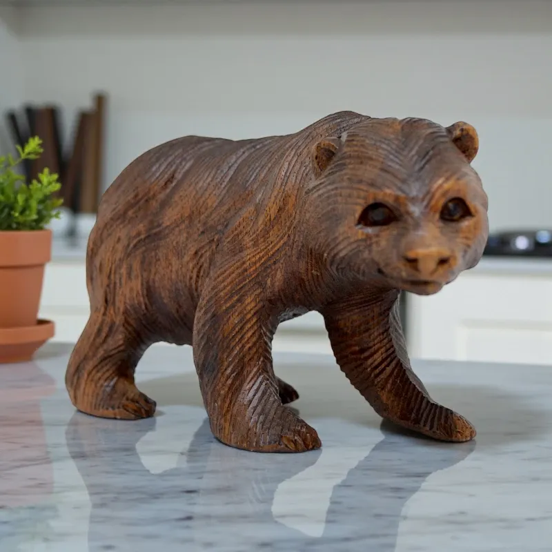 Статуетка дерев'яна Ведмідь (FM-001) 15х9 см тік Індонезія